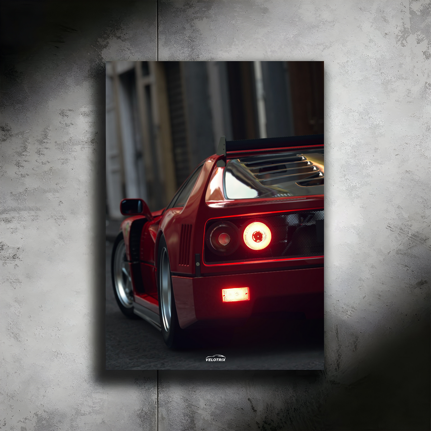 Ferrari F40 NEON Poster